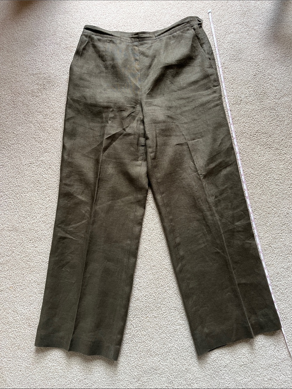 Talbots Woman’s Olive Irish Linen  lined Pants